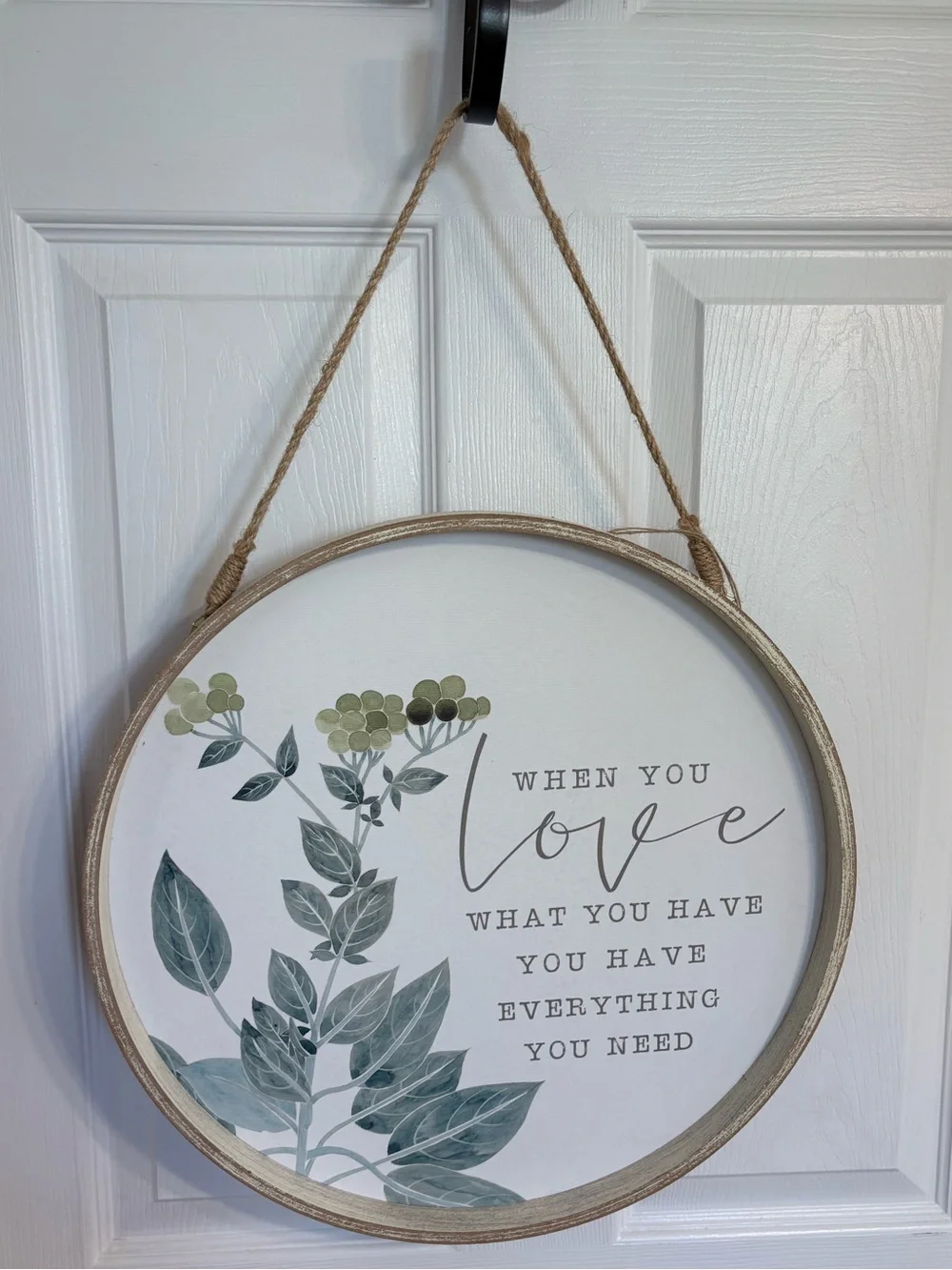 Inspirational Quote Botanical Wall Art Sign